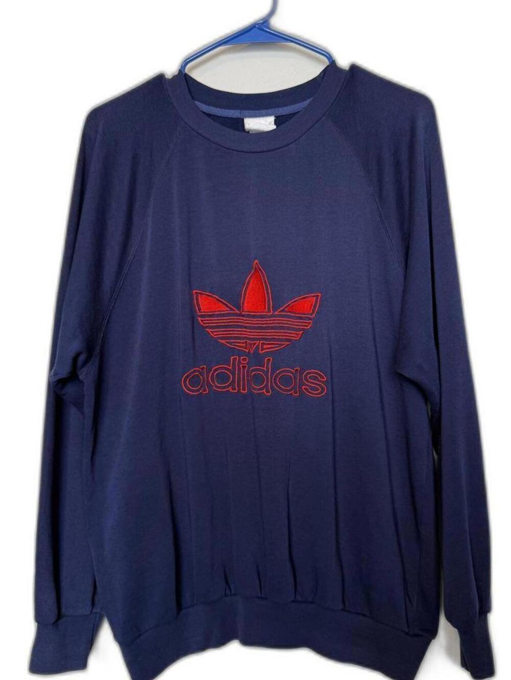 Vintage Retro Adidas Raglan crewneck pullover sweatshirt